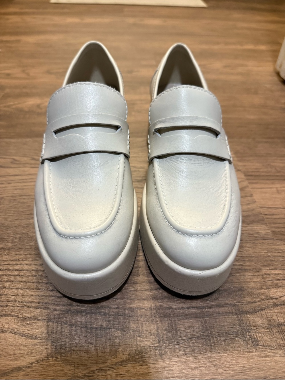 Dolce Vita Cream Leather Penny Loafers